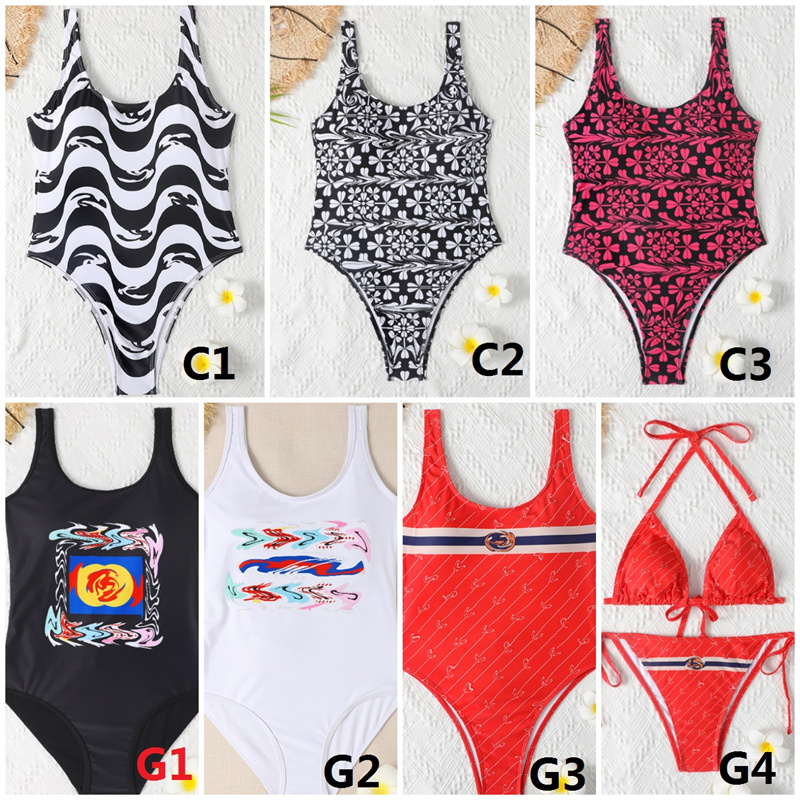 

Women Swimsuit Full Letter Print Womens Bikini Set Textile High Waist Breathable Ladies Bathing Suit For Holiday Summer