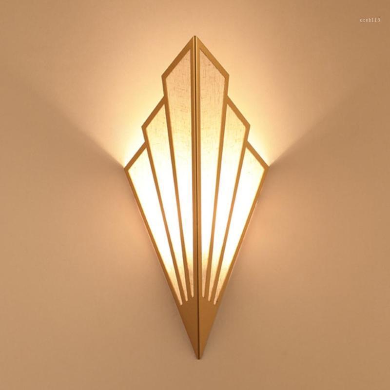 

Iron Geometric LED Wall Light Modern Minimalist Wall Lamps 3W AC85-265V Sconce Deco Lantern Home Bedroom Black/Golden Fixture1