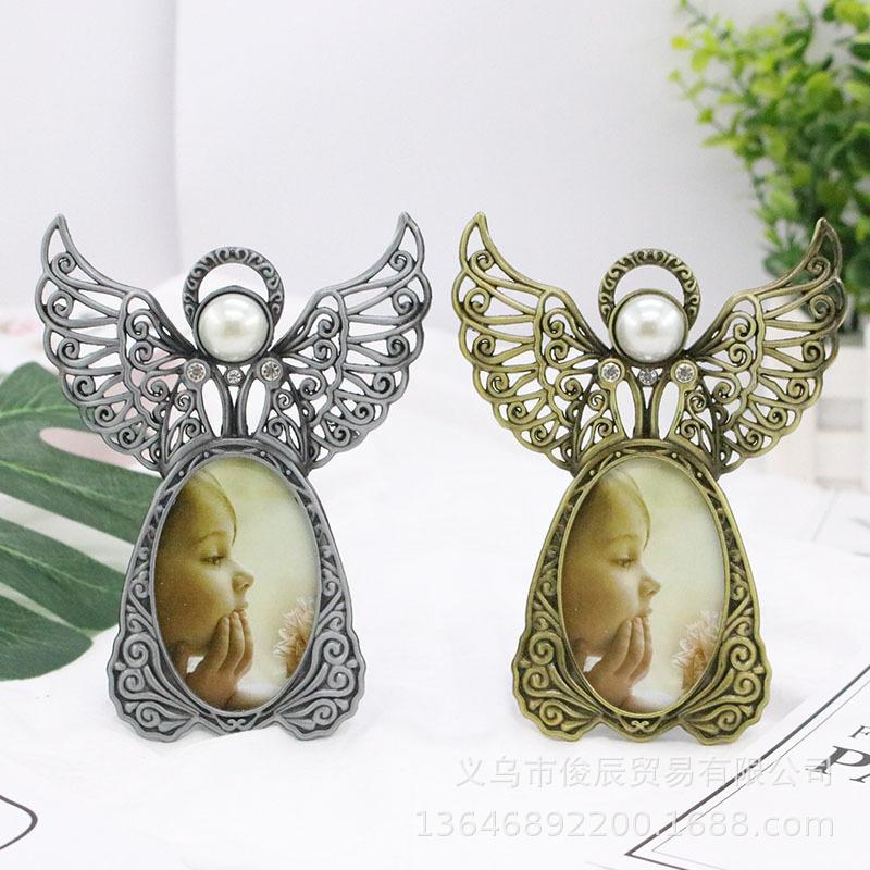 

Europe Metal Vintage Mini Picture Frames Lovely Angel Style Classic Picture Photo Frame for Home Decor and Gifts Single-frame