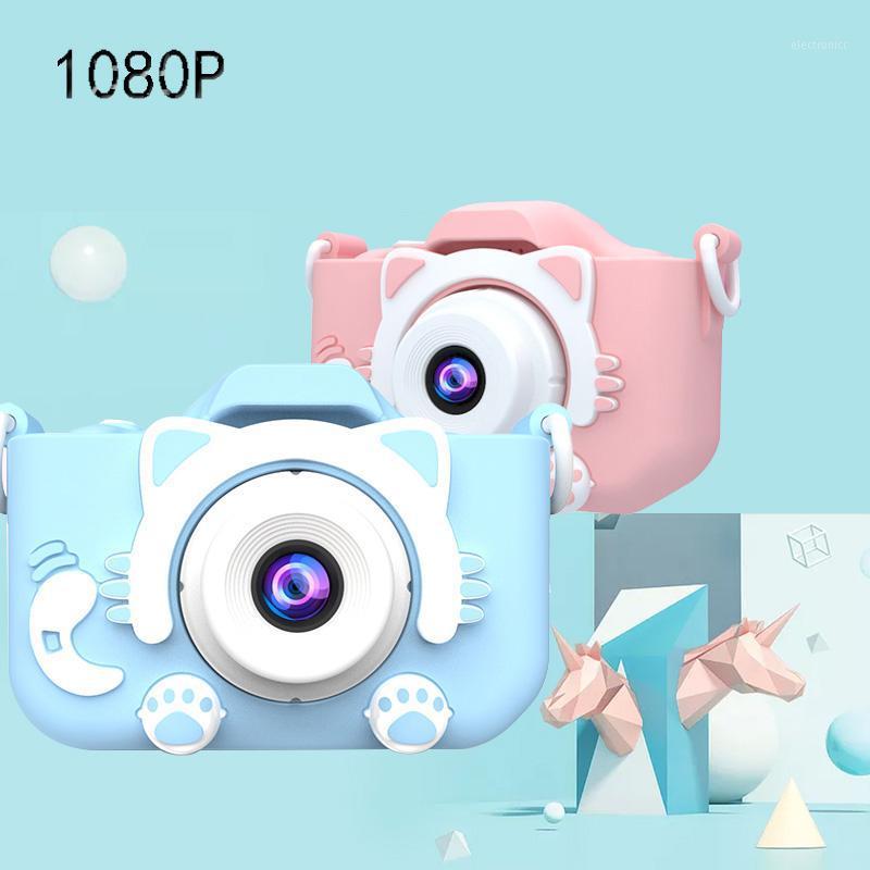 

1080P HD 2.4 Children's Camera Cute Cat Mini Digital Camera IPS Screen Education Toys For Kids for Children Birthday Gift1