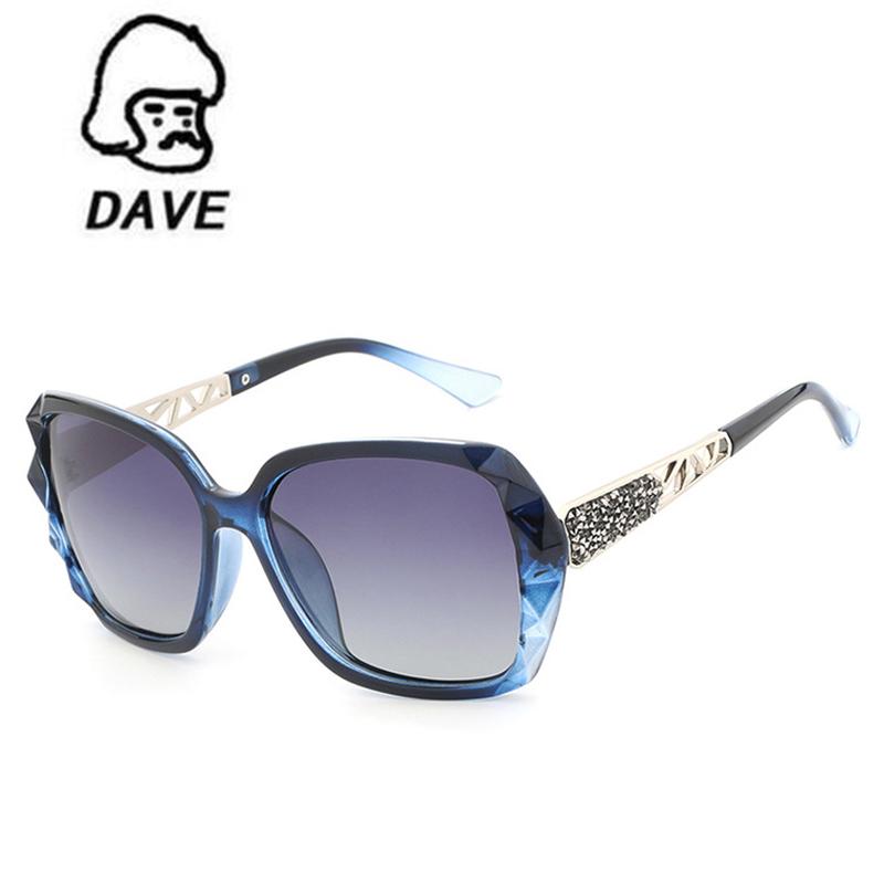 

DAVE Luxury Polarized Sunglasses Women Brand Design High Quality Diamond Frame Sun Glasses Lady Prismatic Eyewear