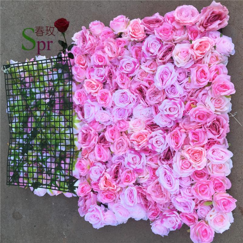 

SPR 40*60cm Artificial Flower Wall Pink Style for Wedding Party Photogrphy Background Decor, 8pcs