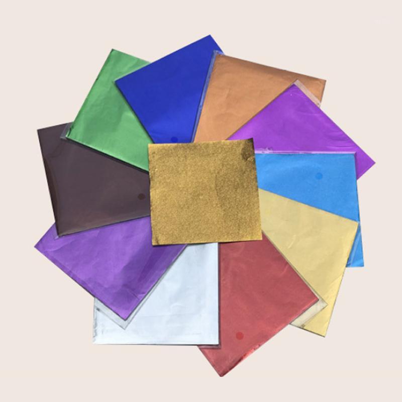 

Aluminum Foil Paper Handmade Papers Birthday Party Packaging Decor Gift Box DIY Chocolate Candy 10 Colors 100 Pcs1