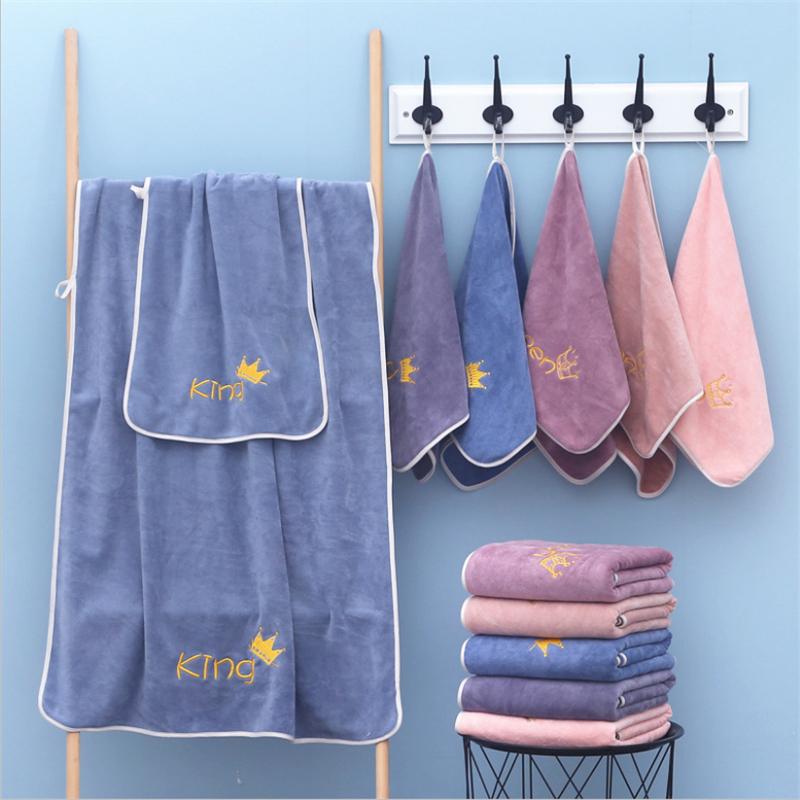 

Factory Direct Microfiber Super Absorbent Large Towel Face Bath Towel Thick Soft Bathroom Towels Comfortable 6 Colors, Pink