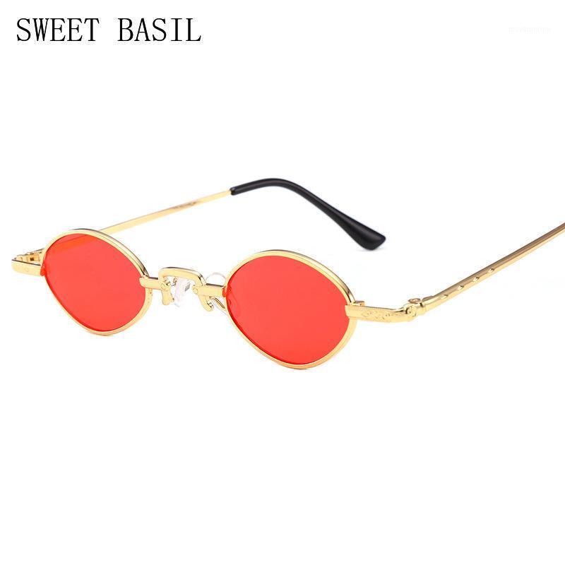 

SWEET BASIL Retro Small Oval Sunglasses Women Female Vintage Hip Hop Black Glasses Retro Sunglass Lady Eyewear1