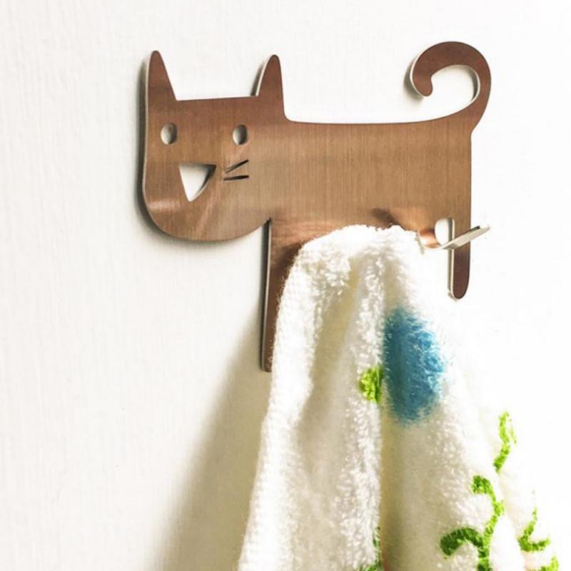 

Cat-shaped Wall Mount Hooks Creative Fridge Magnetic Key Holder Magnet Rack Hooks Hanger Fridge Door Decor