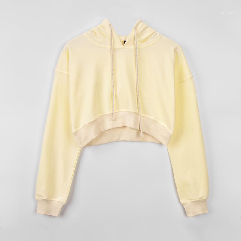

Autumn Winter Sexy Solid Color Navel Short Hooded Top Navel Pullover Multi-color Sweatshirts Women Sports Tops Running Fitness1