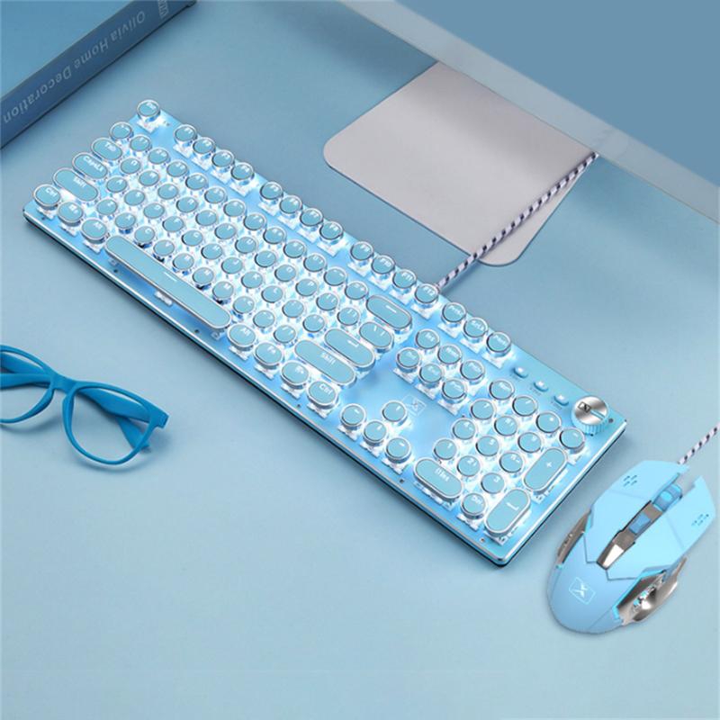 

Fashionable LED Punks Backlit Professional Wired Mechanical Gaming Keyboard