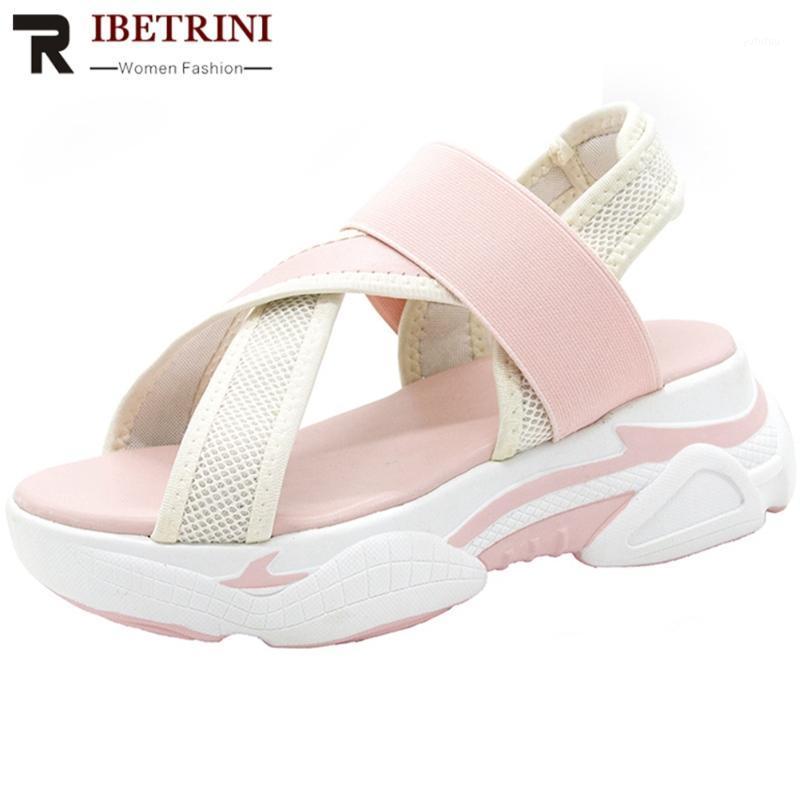 

RIBETRINI New Casual Women Platform Shoes Women Summer Fresh Wedges Sandals 2020 Summer slip-on Sandals1, Yellow