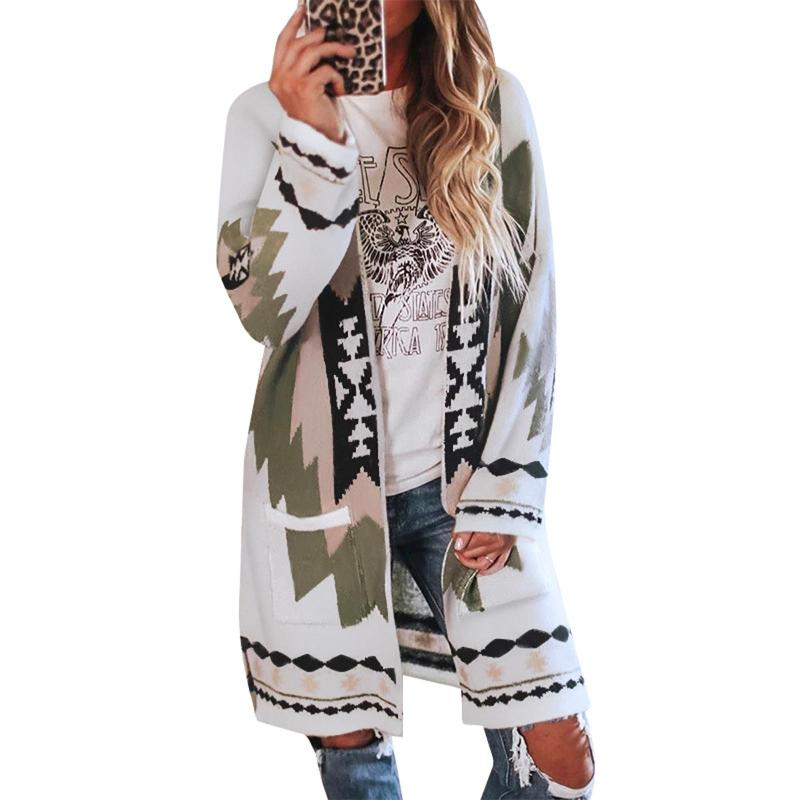 

Women Fashion Winter Warm Long Sleeve Pockets Retro Floral Print Coat Outerwear women' winter sheepskin coat, Black