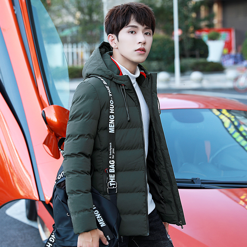 

2021 New Winter Jacket Warm with Hoodies Casual Lower Male Coat Outerwear 4xl 884N, Red