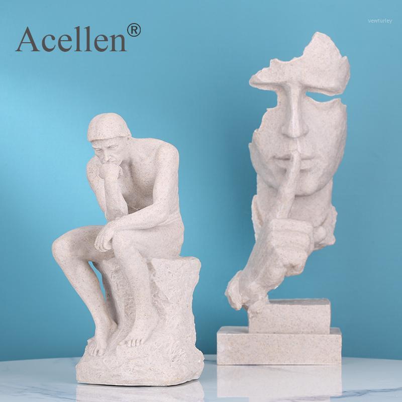 

Abstract Sculpture Statue Ornament The Thinker Office Desk Decoration Accessory Modern Art Resin Decoration Craft1