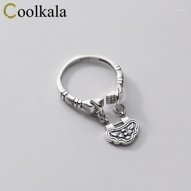 

Coolkala Women's fashion temperament Thai silver longevity lock ring1