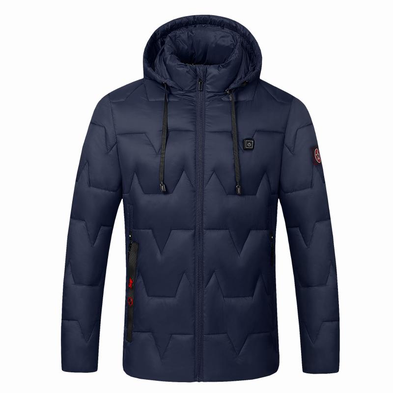 

ZYNNEVA Winter Men Heating Jacket Electric Warm Heated Clothing USB Outdoor Sports Skiing Camping Fishing Washable Coat GK6140, Black