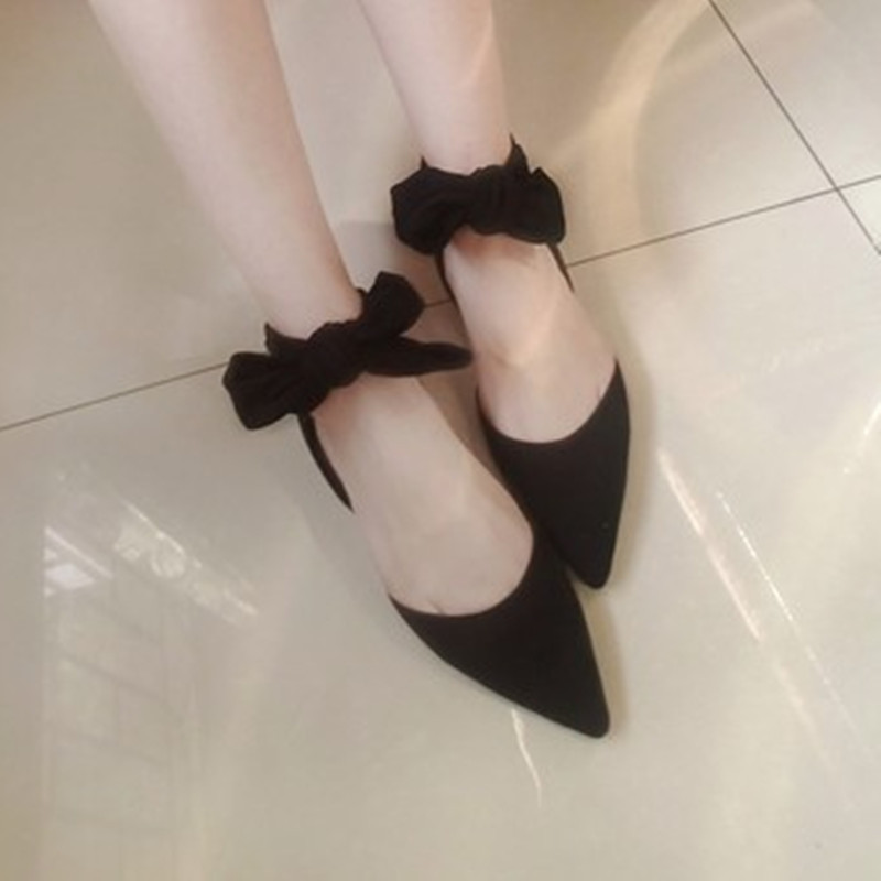 

2021 New Spring Hollow Bow Girdle Women's Sandals Pointed to Empty Toe Back Shoes A9bz, Apricot