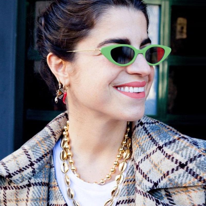 

Long Keeper Brand Designer Women Cat Eye Sunglasses Small Narrow Retro Vintage Eyewear Cateye Glasses Shades Alloy Frame UV400