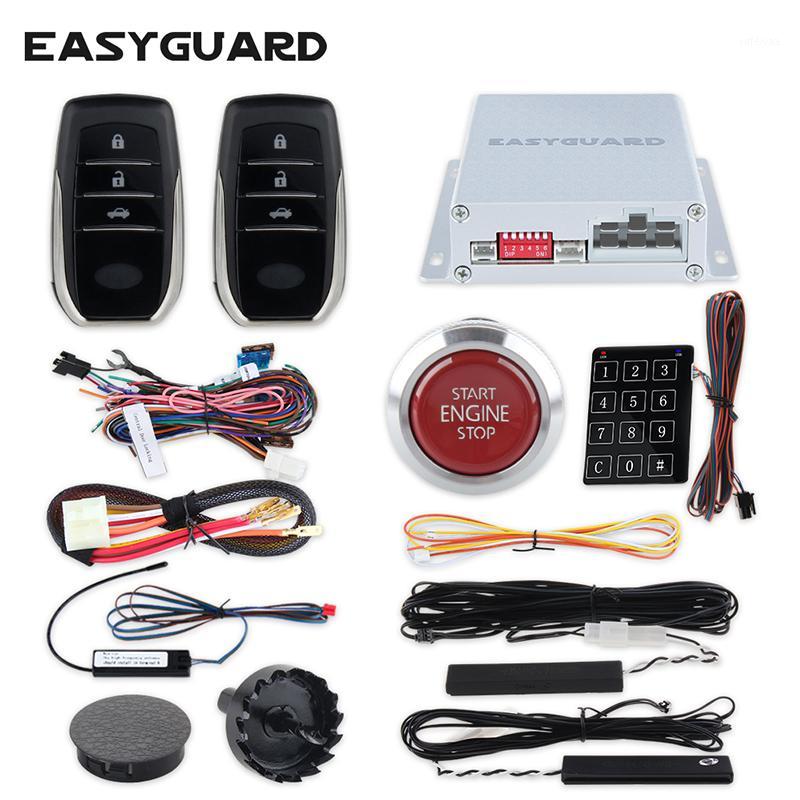 

EASYGUARD PKE alarm system car with remote engine start push button start touch password keypad entry alarm car keyless entry1