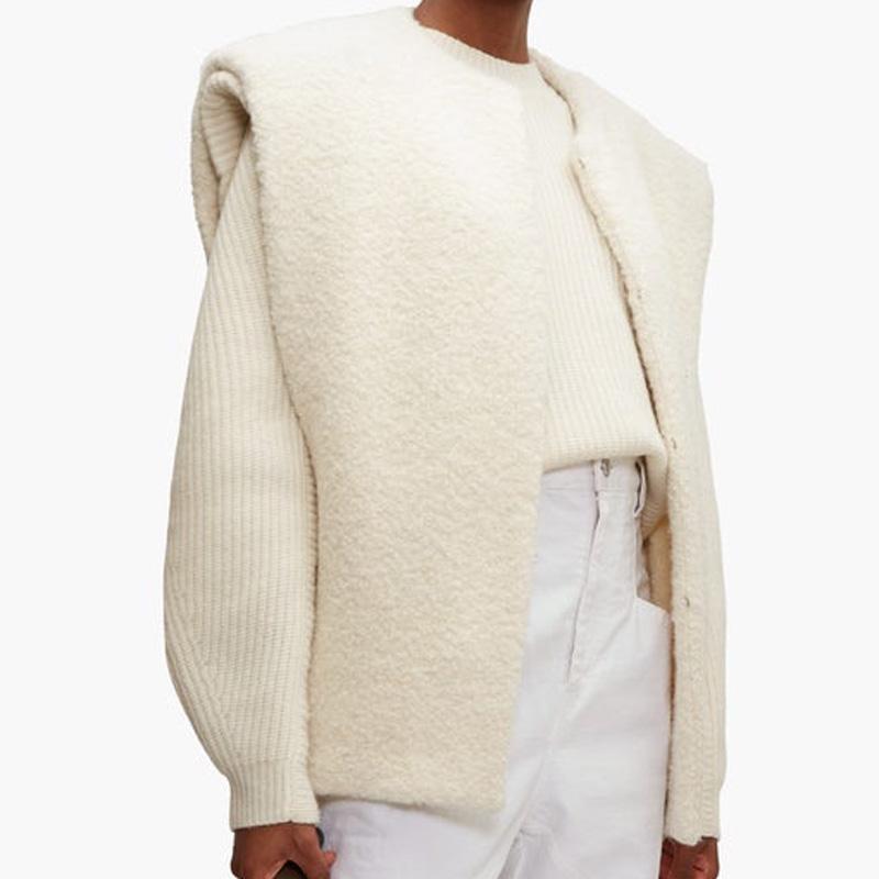 

Wool blend women coat autumn winter new o-neck Sleeveless wild lady coat, As pic