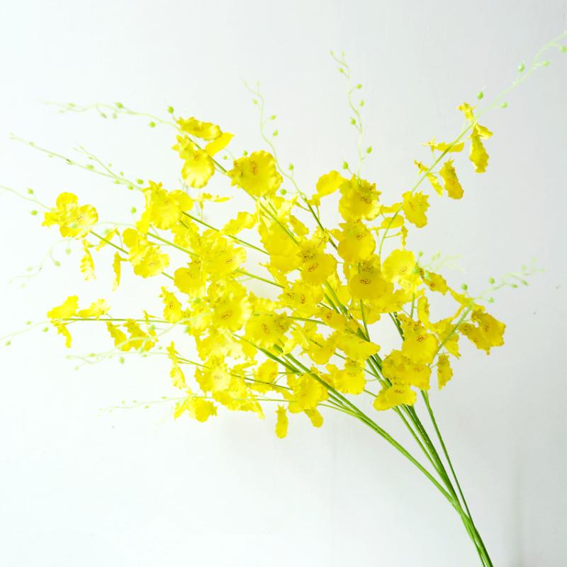 

10Pcs 7 colors artificial 3 forks Dance orchid flowers wedding flowers decoration, Purple