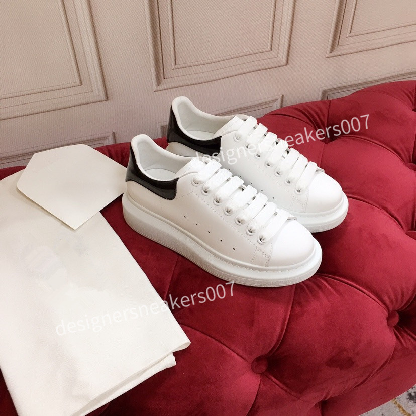 

Men Leather Lace Up Platform Oversized Sole Sneakers White Black Casual hc191001, 05
