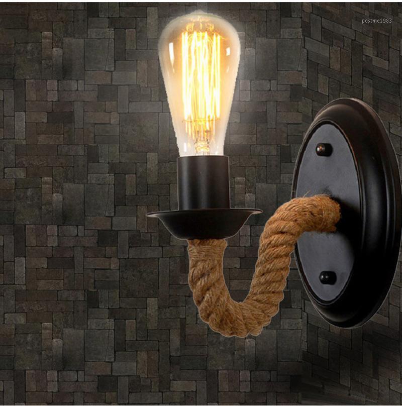 

Retro Creative Rope Shape Wall Light for Living Room Restaurant Aisle Corridor Pub Cafe Industry Wall Lamp1