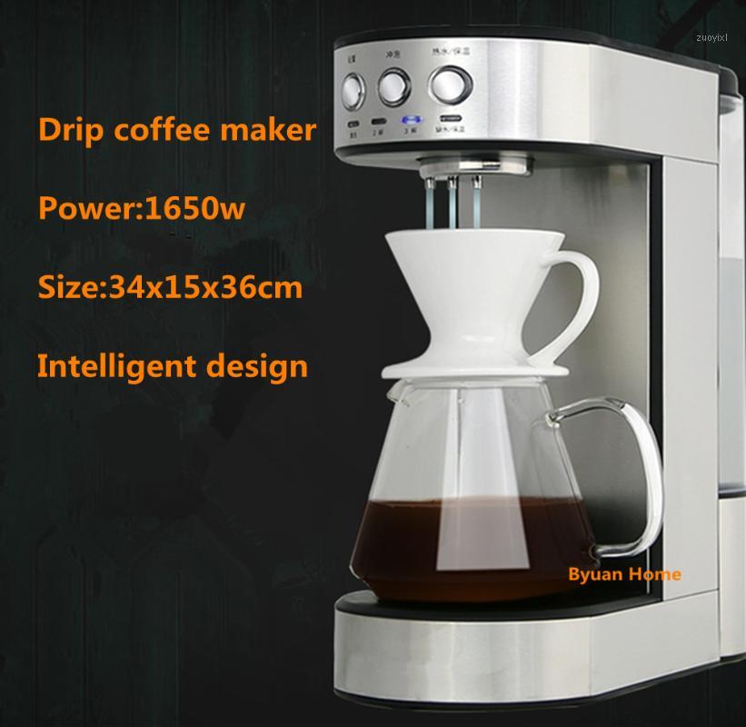 

New 1.8 L Fully automatic commercial stainless steel coffee maker intelligent drip coffee machine brewer Cafe American1