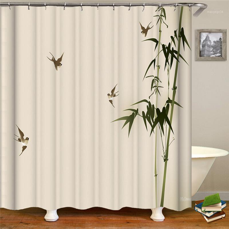 

Solid color printed pineapple shower curtain bathroom supplies polyester waterproof fabric shower curtain for home decoration1