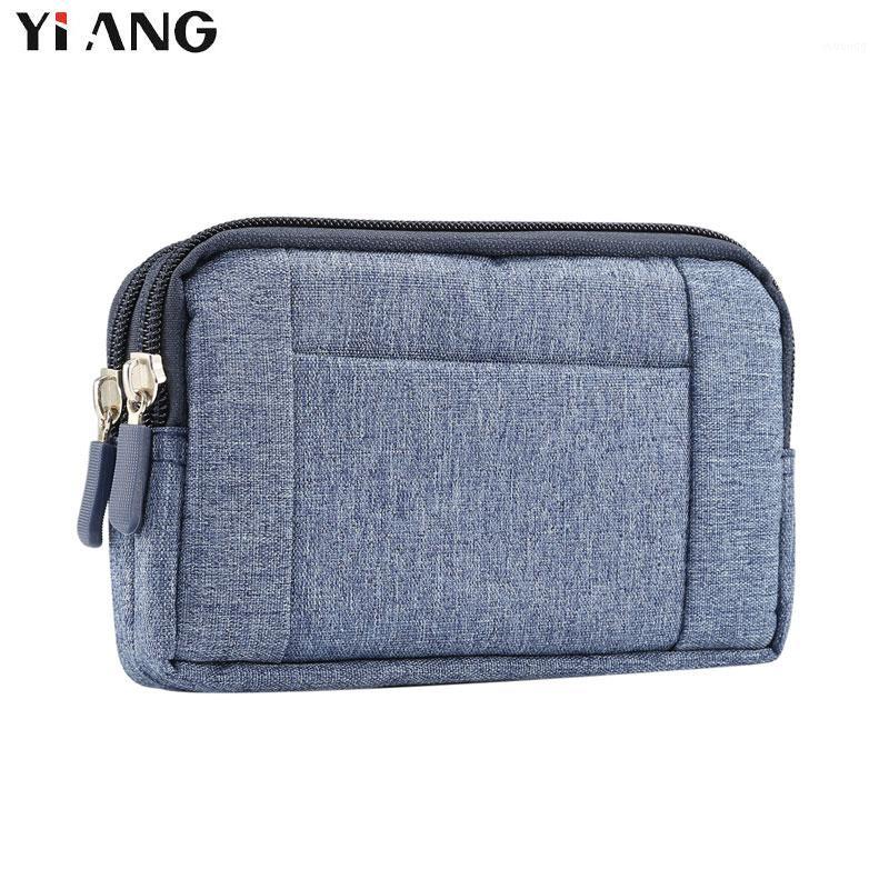 

YIANG Casual Fanny Pack for Women Men Waist Bag Cowboy Cloth Unisex Waistbag for Phones Belt Bag Zipper Pouch Packs XL L S size1, Sky blue