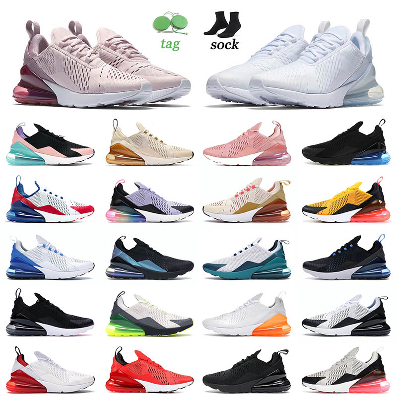 

2022 270 Running Shoes Mens Women Triple White Barely Rose Tiger Photo Blue Medium Olive Guava Ice University Red 27C Outdoor Trainers Sports Sneakers, A38 guava ice 36-40