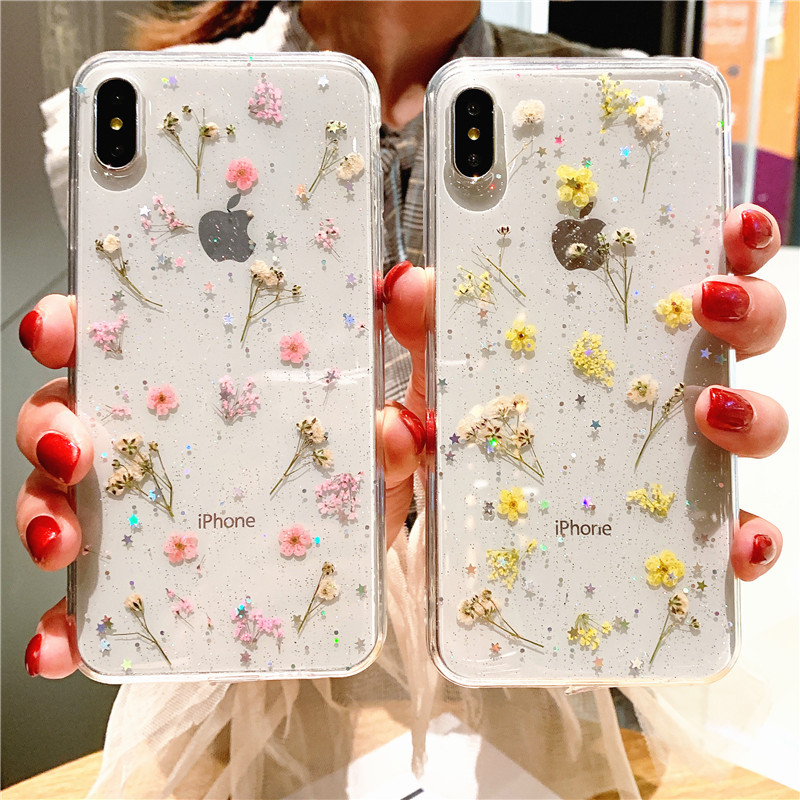 

Dry flower case for iphone 11 12 pro XS Max X XR 6s 7 8 Plus SE 2020 phone cases Real floret cover for iPhone 11 Pro 12mini case, Blue floral_4