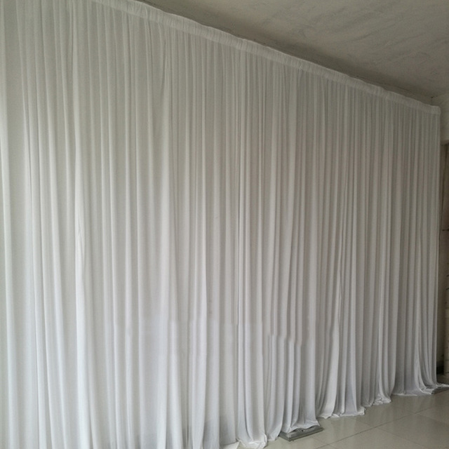 

4*8M Pure White Fabric Backdrop Drapes Curtains Wedding Ceremony Event Party Stage Background For Wedding Decoration