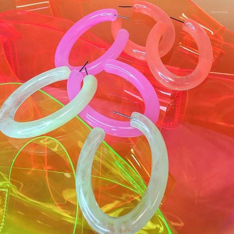 

Solememo Special Fashion Neon Red Orange Green Earrings For Women Girls Big Circel Hoop Earring Punk Fluorescent Jewelry E52851