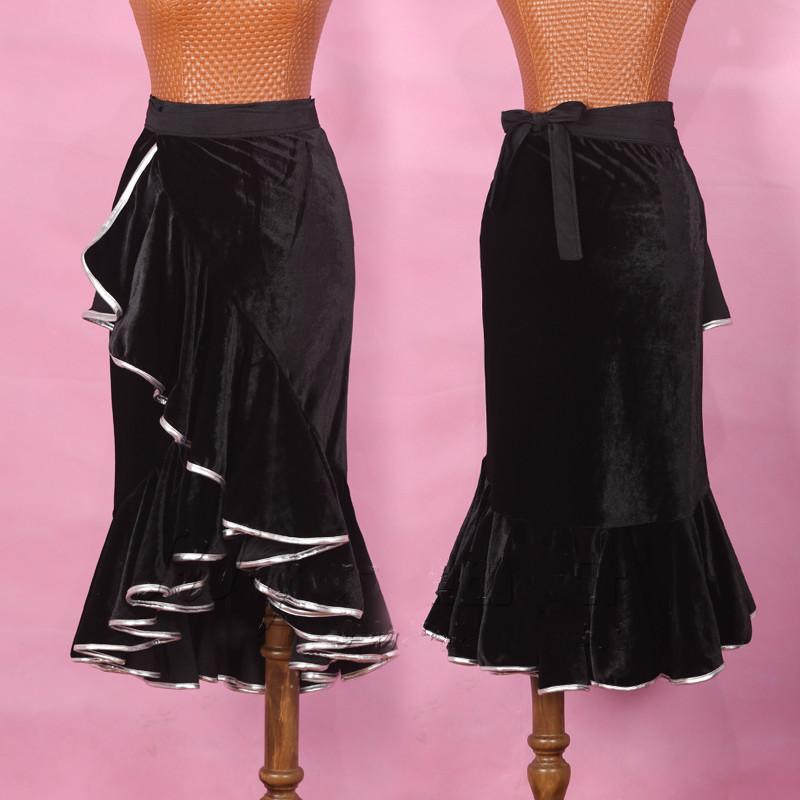 

New Fashion Latin Dance Dress Women Silver Lace Sexy Salsa Fringe Short Skirt Black Ballroom Competition Clothes