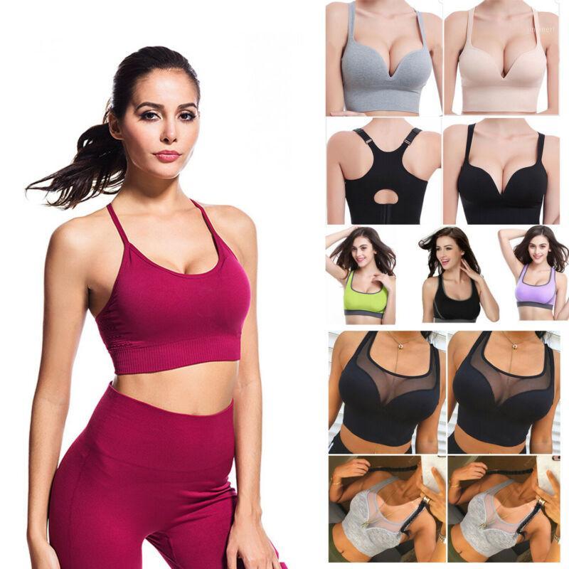 

Women Padded Bra Running Vest Sports Shockproof Seamless Yoga Bralette Crop Tops Casual Sexy Slim Soft Lady Sportswear Bra1