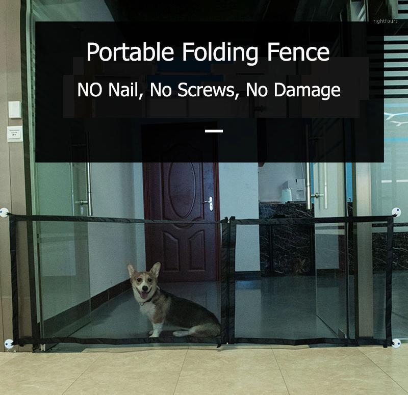 

Pet Isolation Fence Dog Barrier Balcony Safety Protection Fence Portable Folding Breathable Mesh Dog Gate Pet Separation Guard1, As pic