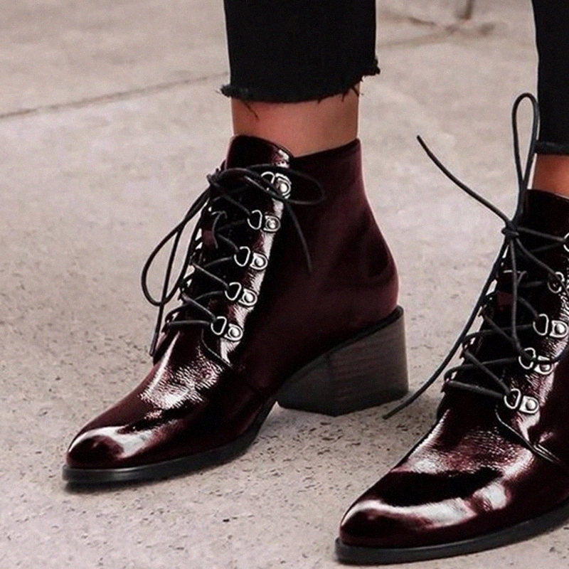 

2020 New Women Lace Fur High Heels Female Round Toe Sexy Woman Square Heel Ladies Up Pumps Women's Drop Shipping #3N77