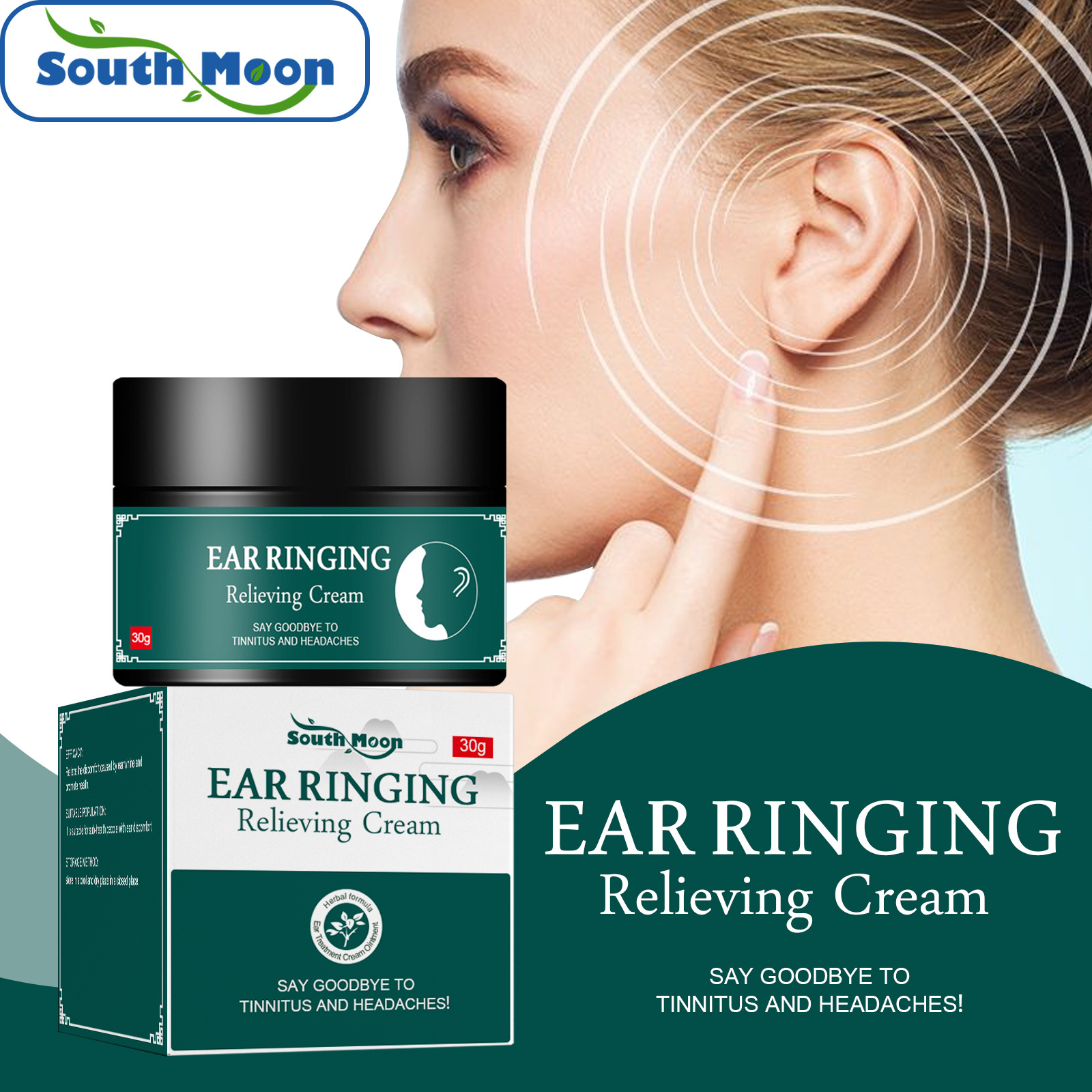 South Moon OEM ODM Ear care products tinnitus cream ear dorsum to improve hearing-image-754046897