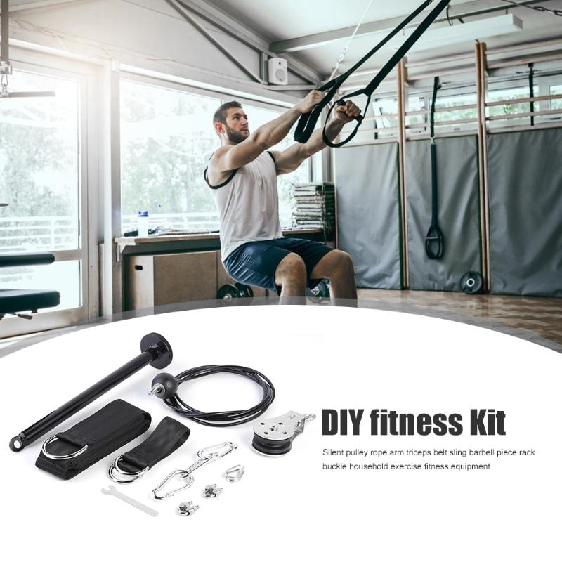 

1 Set Fitness Pulley Cable Machine DIY Adjustable Length Set Arm Triceps Strength Training Home Gym Workout Sport Equipment