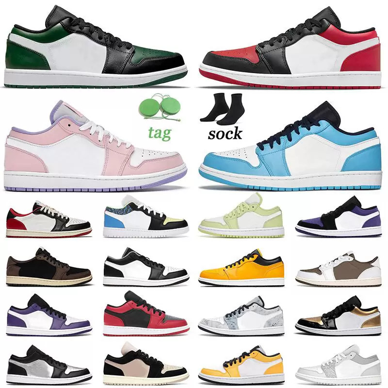 

Low 1 basketball shoes 1s UNC reverse bred mens sports trainers royal toe laser orange university blue black light smoke grey sneakers men women chaussures, I need look other product