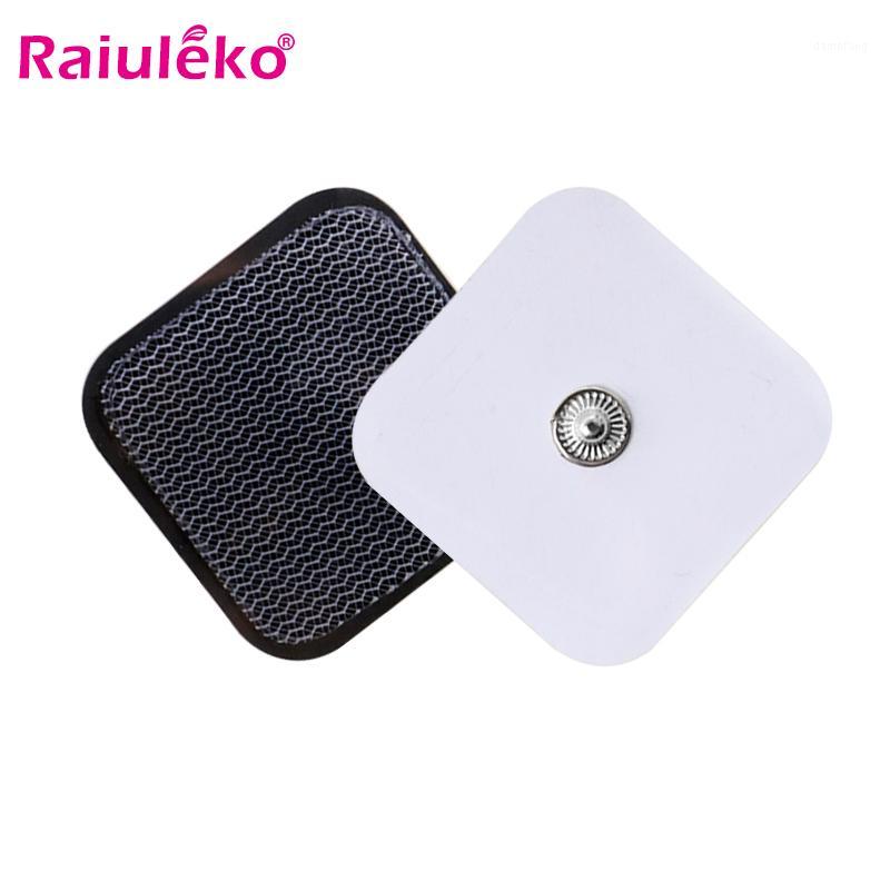 

10Pcs/20Pcs White Electrode Pads Physiotherapeutic Patches Replacement for Tens Massagers Machine 4*4cm Muscle Stimulator1