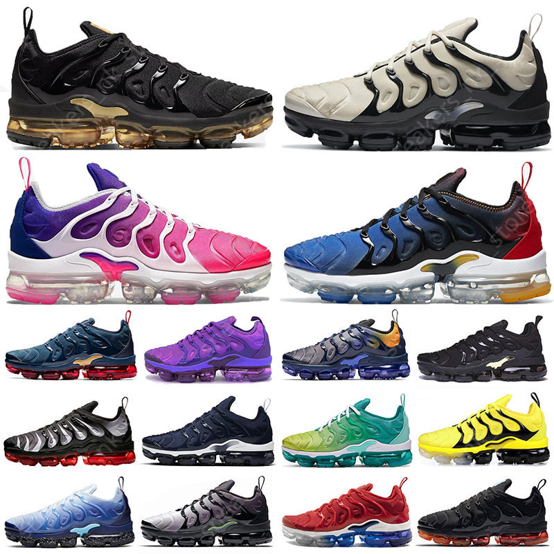 

Top Quality tn plus Light Bone Royal Blue Metallic Gold mens running shoes Pink Purple Hyper Violet Lemon Lime women sport trainers sneakers