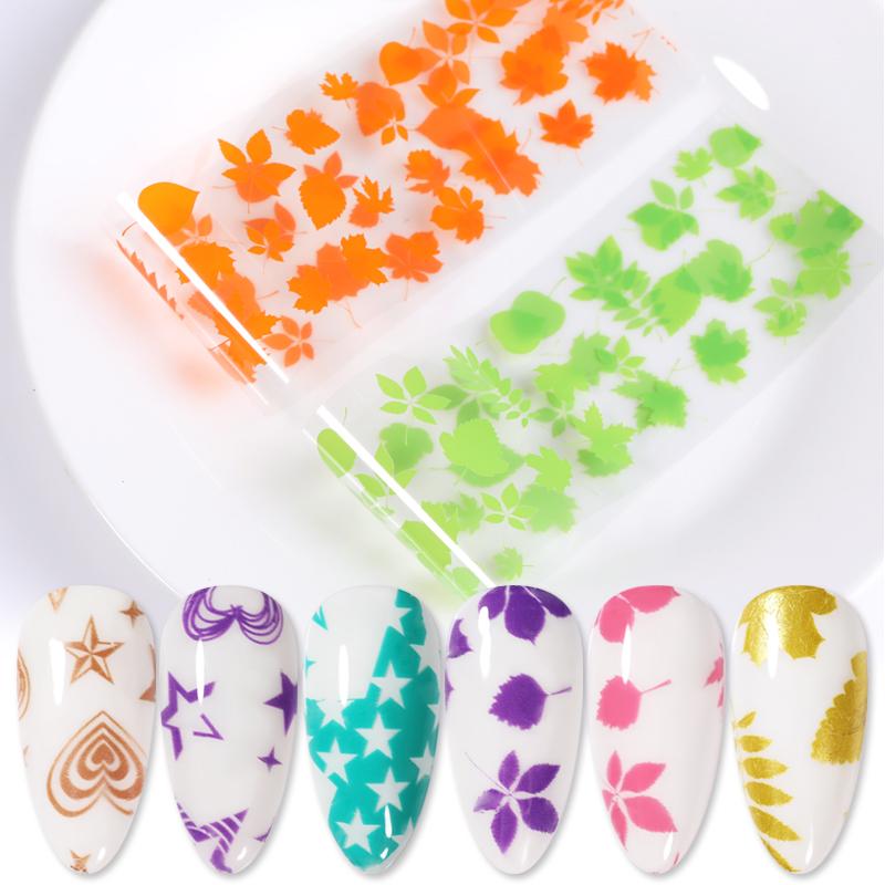 

10 Pcs/Set White Snowflake Christmas Nails Art Transfer Foil Mixed Winter Designs Adhesive Nail Stickers Foil Decor Accessory