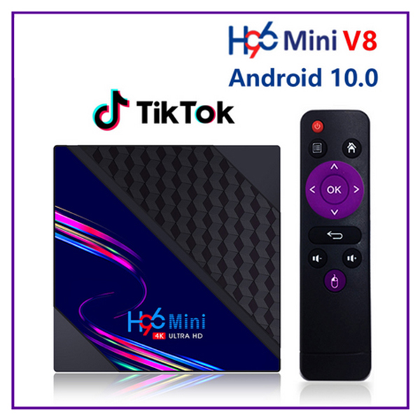 

Android 10 H96 Mini V8 Smart TV Box Android 10 1/2GB 8/16GB Support 1080p 4K 60fps Google Play Youtube Media Player