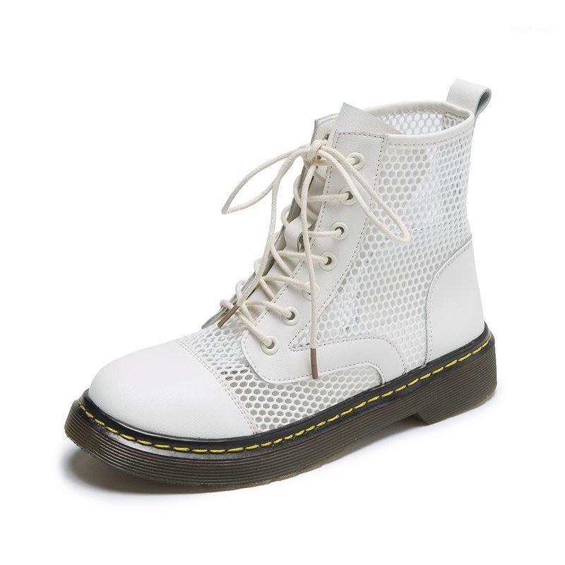 

2020 women's new British retro thin hollow locomotive boots short boots1, Black