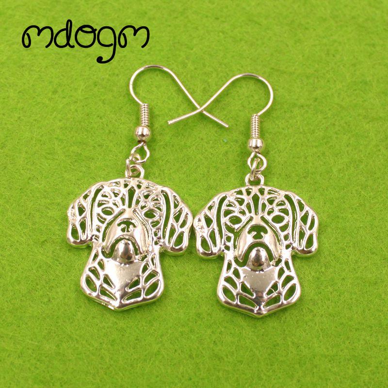 

Cute Pug Dog Animal Pendant Drop Earrings Golden Kawaii Funny Summer For Women Girls Woman Ladies E142, Silver