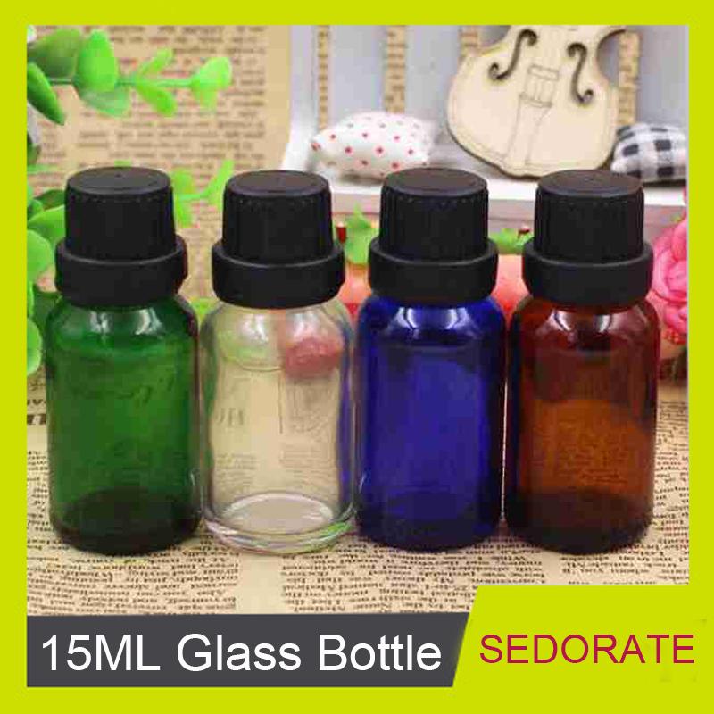 

Sedorate 40 pcs/Lot Empty Glass Bottle For Essential Oil 15ML Mini Vials With Inner Stopper Hole Plug Containers Bottles ZM031