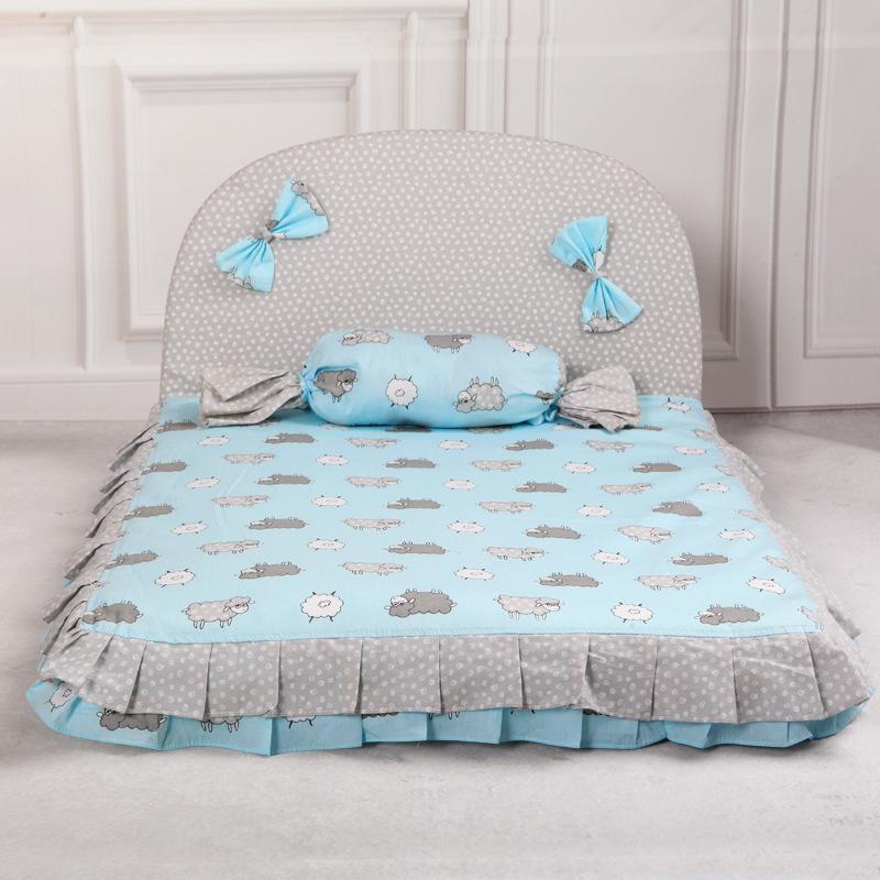 

High Quality Puppy Cushion Cushion Bed Dog Cute Bed Comfortable and Warm Pet Room Stylish Pet Sofa Kennel, Blue