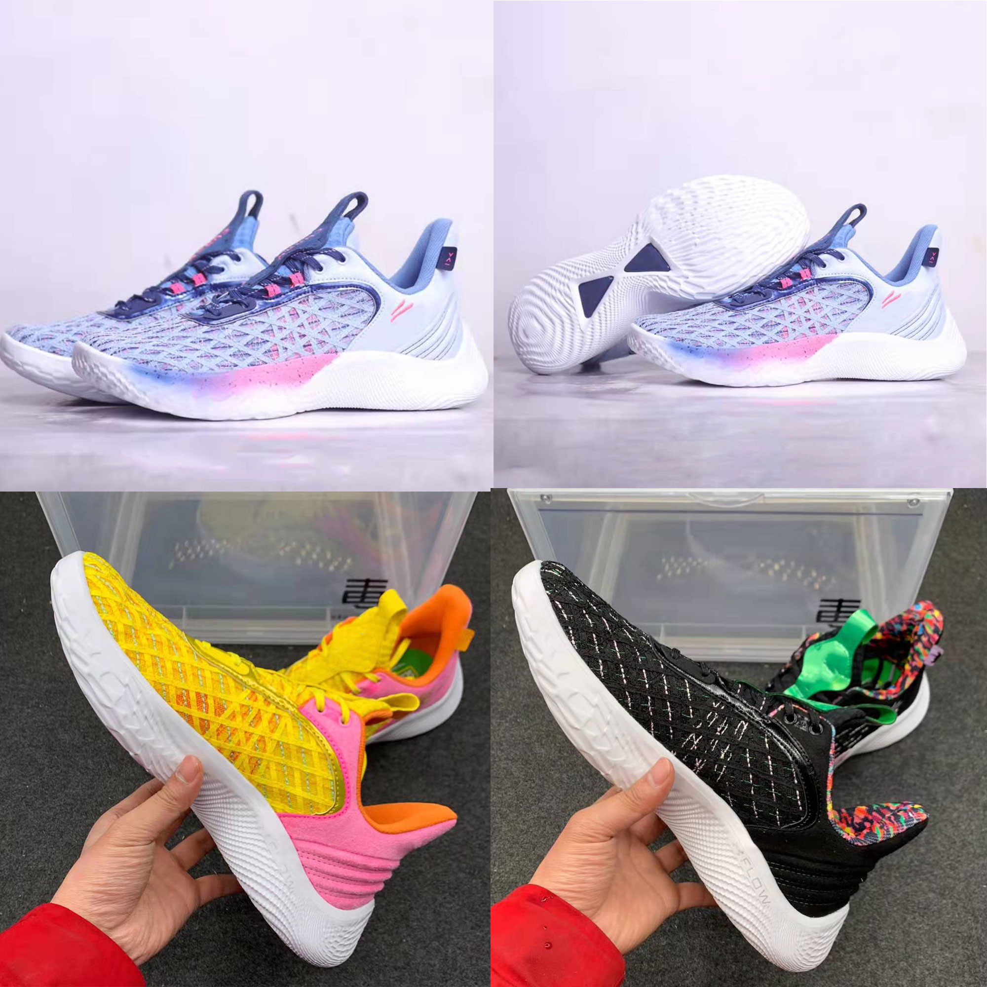 

2022 NEW Curry Flow 9 Warp The Game Day Mens Basketball Shoes Sesame Street Play Big Count It Casual Shoes Running Sneaker, Box