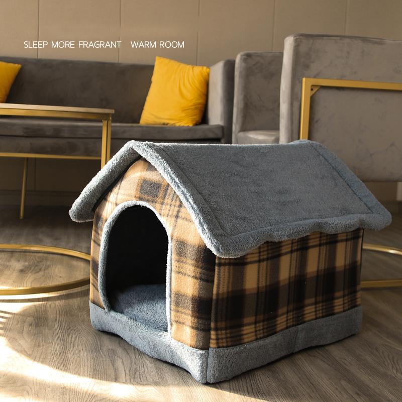 

Cat kennel winter warm four seasons general enclosed house villa bed room can be removed and washed kennel pet cat supplies