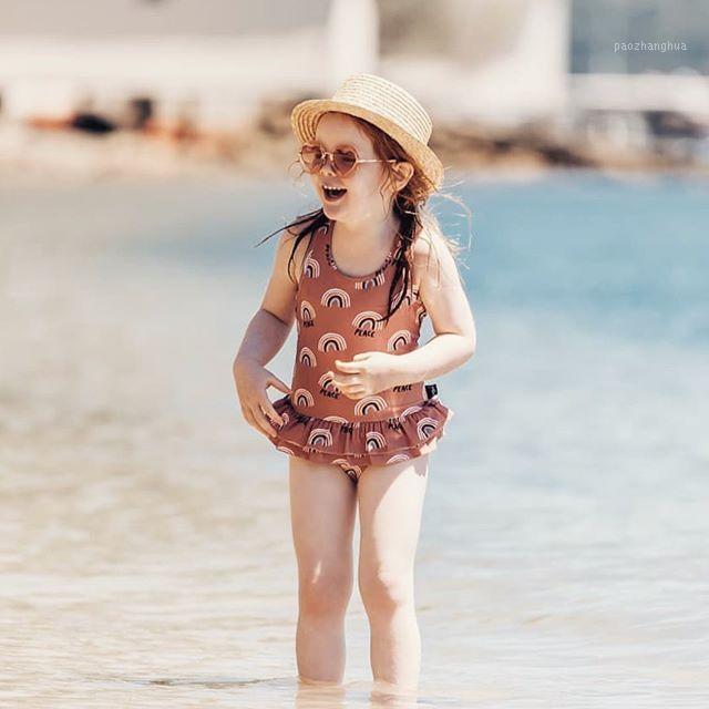 

2020 baby summer swimsuit printed sleeveless swimsuit1, See chart